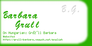 barbara grull business card